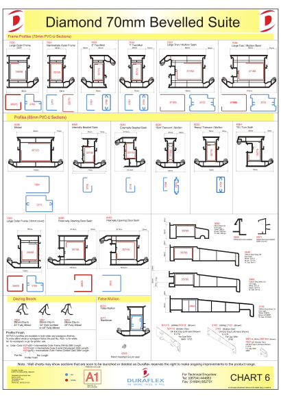 Duraflex 70mm Chamfered Profile Chart Icon