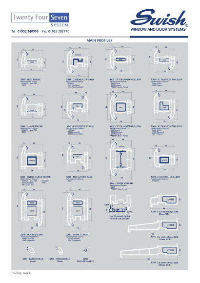 Eurocell EuroLogik Ovolo Profile Chart