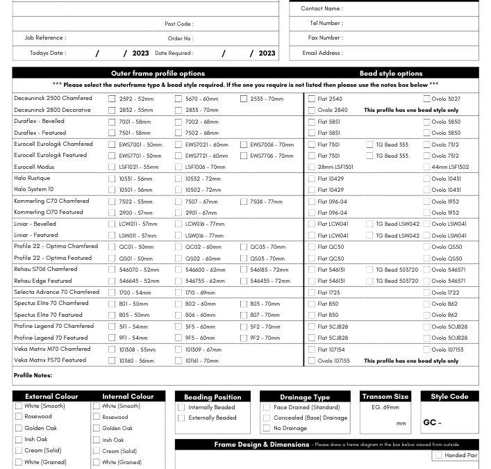 NEW 2023 Order / Quotation Forms